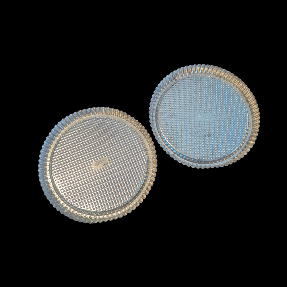 Vintage Retired 1996 Set of 2 The Pampered Chef Fluted Tart Flan Cake Quiche Pan